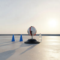 Adjustable Football Juggling Training Device Sleek Football Practice Device with Spring Long-Lasting Soccer Juggling Practice Device Versatile for Beginners, Home, Backyard
