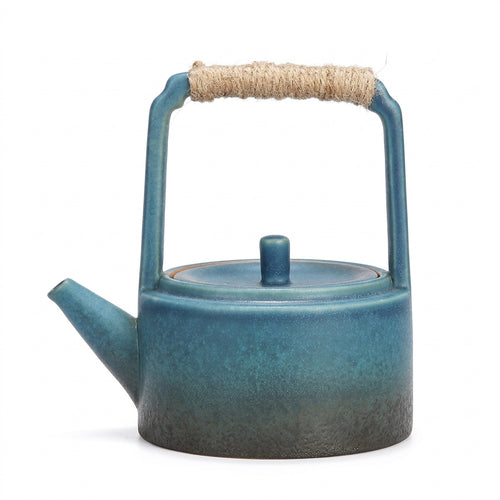 Handmade Ceramic Teapot, Light Luxury Retro Style