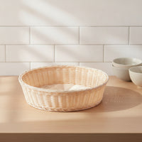 Basket Base Natural Shallow Woven Basket Low-Height for Buffet