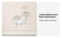 Bowknot Wall Shelf Space Saving Ornate Resin Wall Bracket Easy to Hang for Women
