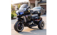 Kids 12V Youngster's Push-Along Motorcycle Powered Electric Tricycle for Young Children, Backyard, Playroom
