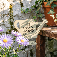 Watering Can Stake Distressed Seasonal Sign Stake Weathered