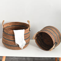 Woven Rattan Banana Rope Large Capacity Storage Basket