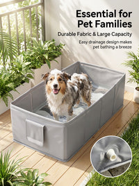 Foldable Pet Bathing Pool, Dog Bathtub, Portable, PVC, Inflatable-Free