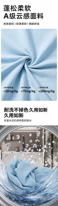 亚马逊吸水速干条纹沙滩游泳连帽斗篷浴袍不粘沙海边冲浪换衣浴袍