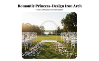 Elegant Design Metal Garden Archway Weather Resistant Metal Garden Arch Decorative Scrollwork Wedding Arch Frame Weatherproof for Gardeners, Event Planners, Homeowners, Patio, Backyard, Party Decoration, Pathway