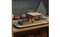 2-Story House Model 1:72 size:72 Miniature Wooden Building DIY Assembly
