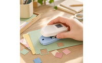 Paper Handheld Paper Punch Compact Handheld Paper Punch Easy-Topress-down Hole Punch for Crafters, Kids, Scrapbooking, Card Making, Classrooms