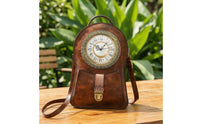 Clock Backpack Adjustable Backpack with Clock Face Structured Purse for Women, Teens