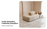 Double-Sided Archedd Settee Creative Design Upholstered Reception Bench Modern Visual themeEfficient for Business Owners