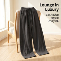 Ladies Trousers High Waist Joggers with Drawstring for Loungewear, Wide Leg Womens Pants for Spring, Comfortable Fit