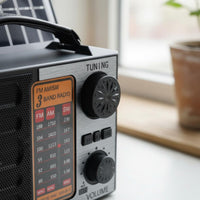 TF Card & USB Playback Portable Bluetooth Speaker Radio Solar Powered Radio for Campers, Hikers, Outdoor, Emergency, Camping