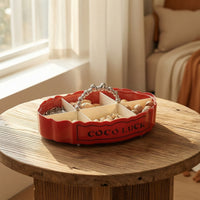 Compartment Tray with Handle Oval Platter Complimentary for Parties