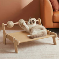 scratches Perch Chew Resistant scratches Bed Builtincluded Activity Balls Dog Lounger Bed for Indoor