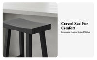 Backless Saddle Stool Minimalist Design Bar Chair Sturdy Construction for Guests
