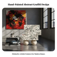 Small Nightstand Wabi-Sabi aesthetic Amorphous Side Table Hand-Painted Finish Multi-Functional for Design aficionados