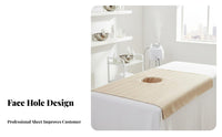 Soft and Comfortable Massage Table Cover with Face Hole Machine Washable Massage Table Face Hole Sheet Skin-Friendly for Beauticians