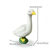 Goose Statue Resin Goose Sculpture Freestanding for Patio, Gardeners, Homeowners