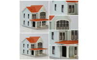 Two-Story House Model Hobby Grade 1:64 Miniature House Assembled Diorama Building for Hobbyists