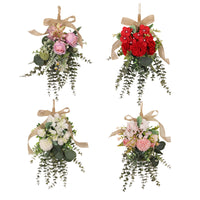 Eucalyptus Hanging Bouquet Wall Decoration with Dahlia, Fabric