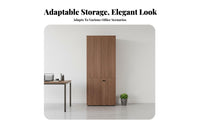 Floor-Standing Lockable Wooden document Organizer Large Capacity Office Cabinet Rustic Wood Finish Document Storage Anti-Tip Safety Feature for Small Business Owners, Administrators, Homeowners, Archive Room, Study, Bedroom