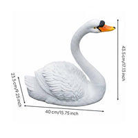 Floating Swan Statue Floats on Water Realistic Swan Statue Weather Resistant