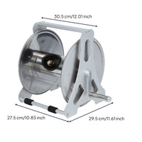 Stainless Steel Hose Reel Easy Winding Wall Mount Hose Holder for Yard, Car Wash