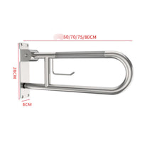 Wall-Mounted Toilet Grab Bar Anti-Slip Stainless Steel Toilet Bar for Elderly