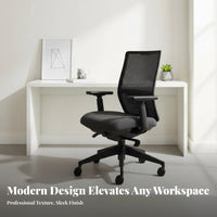 Ergonomic Task Chair Support Ergonomic Mesh spine wheel Adjustable Height Rolling Casters for Remote Workers, Study Room