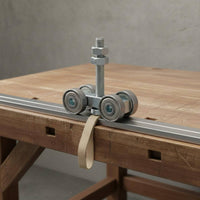 H30 Hanging Rail Rust Resistant Barn Door Roller Adjustable for Curtain, Canvas