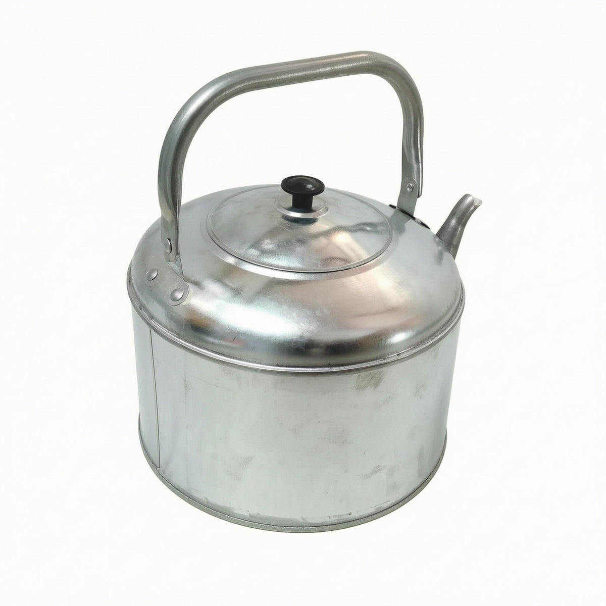 Galvanized Iron Kettle Black Knob Iron Water Kettle Silver for Burner