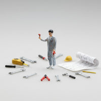 1/64 Scale Painter Figurine Realistic Design Miniature Construction Worker Model