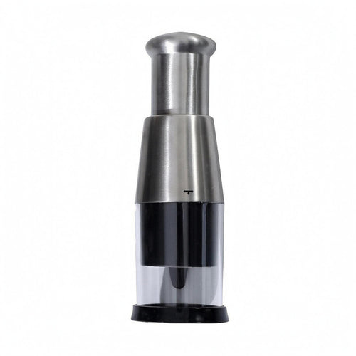 Stainless Steel Garlic Press Tabletop-Friendly Kitchen Tool Rounded Push Button