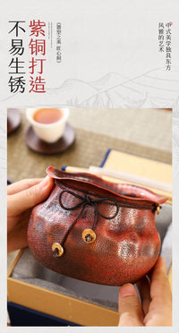 Purple Copper Japanese Tea Wash Basin for Gongfu Tea Set