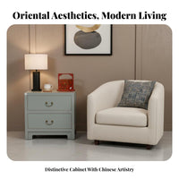 Chinese design End Table Antique Finish Bedside Storage Unit Multi-Functional Space-Saving Design for Homeowners, Adults