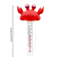 Crab Style Swimming Pool Thermometer Easy to Read for Hot Tubs, Ponds