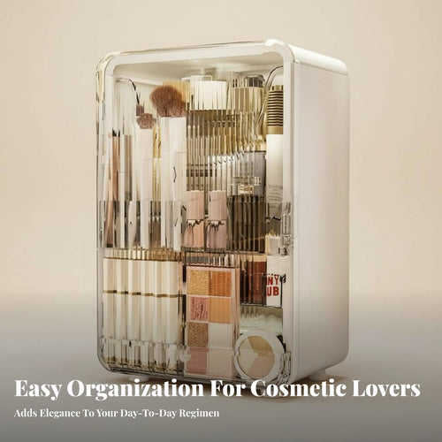 Desktop Vanity Case with Drawers Transparent Lid Makeup holder long-lasting for Adults