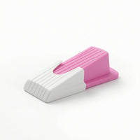 Non-Slip Rubber Door Stopper Ribbed Wedge Door Stop Compact Doorstop Lightweight for Home