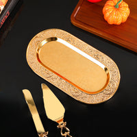 Elegant European-style Gold Fruit Bowl
