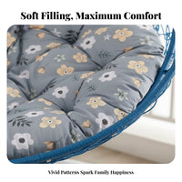 Washable Hanging Egg Chair Cushion Removable Cover Nest Chair Replacement Cushion Easy to Clean for Adults, Kids, Patio, Garden, Living Room