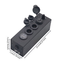 Power Distribution Box Compact Switch Panel Metal for RV Owners, DIYers