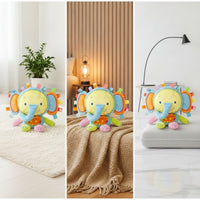 Stuffed Toy with Tabs Soft Stuffed Elephant Toy Floppy for Indoor Play