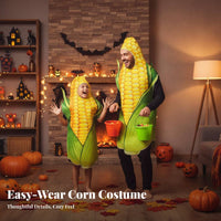 Corn Costume 3D Digital Print Corn on the Cob Costume Realistic Design for Halloween, Gatherings, Stage Performance