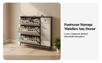 Tip-out Footwear Storage Unit Space-Saving Design Flip Drawer Footwear Storage Unit Modern Design for Apartment Dwellers, Homeowners, Hallway, Mudroom
