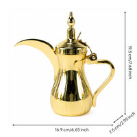 Arabic Traditional Coffee Pot Decorative Authentic Middle Eastern Coffee Pot for Home Entertaining, Cafes, Weddings
