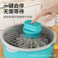 Manual Plastic Fruit and Vegetable Washer and Drainer Basket, 30x30x20cm, Modern Simple Style