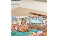 Illustrated Cover Capybara Coloring Book Softcover Capybara-Themed Coloring Pages Hygge Easy to Color