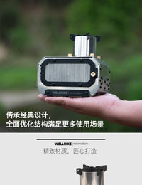 WELLHIKE户外麋鹿复古香薰炉氛围照明观火烧水mini柴火炉家居摆件