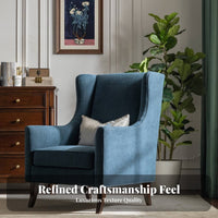 2 Pieces Upholstered Armchair with Footstool Matching Footrest Living Room Furniture Modern Elegant Design Textured Upholstery