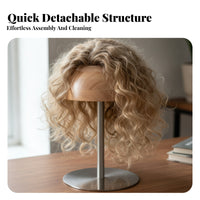 Hat Display Stand Round Base Wooden Hat Stand Vertical Post